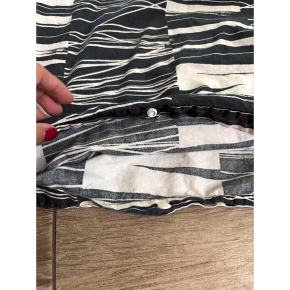 VTG Black White Duvet Cover 75"x84" 1990s Snap Closure - Picture 4 of 8